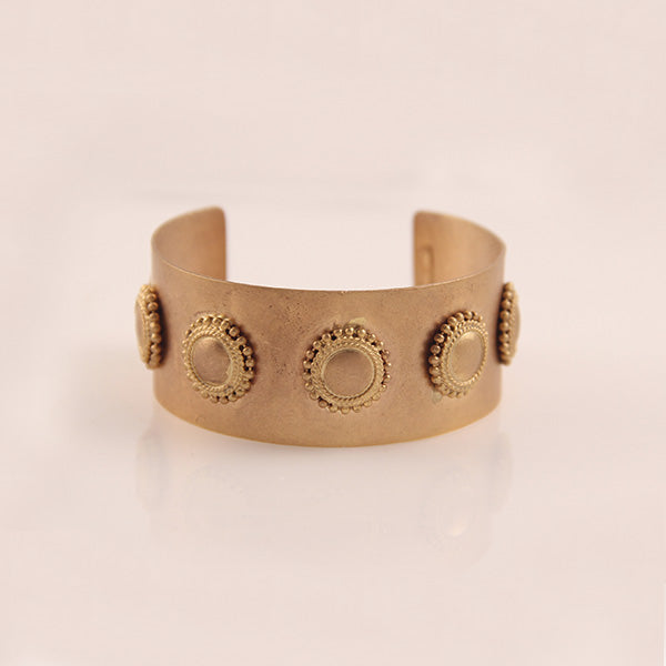 Epic surya chakra gold plated hand cuff