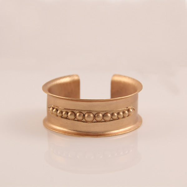 GOLD PLATED DOTTED BENT CUFF