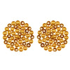 GOLD PLATED PODS ROUND EARRING WITH PEARLS