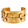 GOLD PLATED CUFF WITH THIC WIRE AND DROP ON CENTER