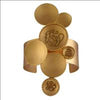 GOLD PLATED INDIAN WORK CIRCLES CUFF