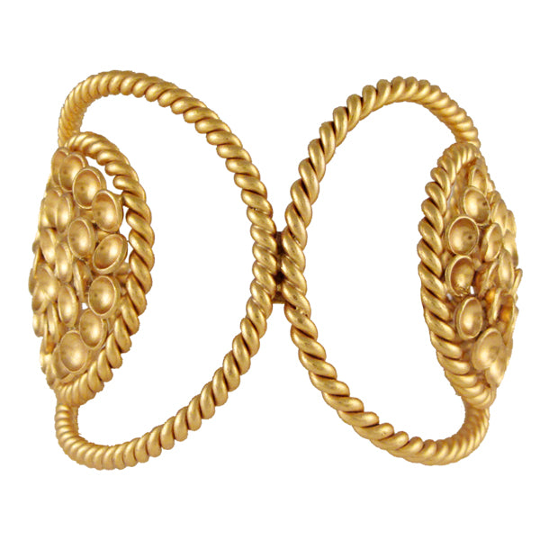 Gold Nebula Hand cuff with braids