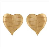 GOLD PLATED SMALL PEAPAL LEAF EARRING