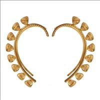 GOLD PLATED SMALL KALI AND DOTTED EARCUFF