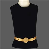 GOLD PLATED ROUND BEATEN BUTTONS BELT