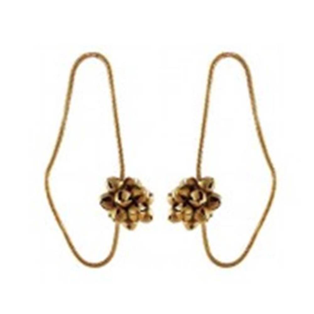 GOLD PLATED GHUNGROO KANUTI EARRING