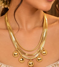 Load image into Gallery viewer, Gold Surya Charm Pendant Necklace
