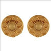 GOLD PLATED ROUND EARRING WITH DAIZY FLOWER AND CHAKRA ON IT