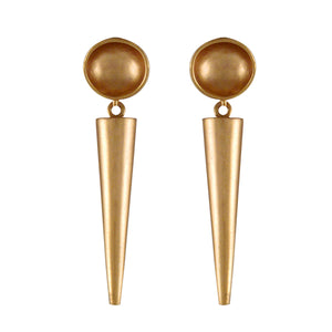 GOLD PLATED KATURI AND POKE EARRING