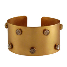 Load image into Gallery viewer, GOLD PLATED POLKI XTLS CUFF
