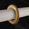 Gold Halo bangle hand cuff with crystals