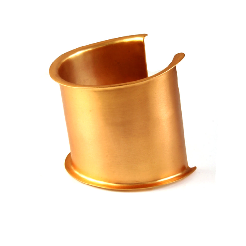 GOLD PLATED BROAD BENT CUFF