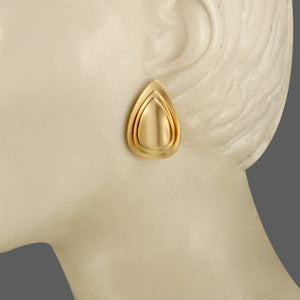 GOLD PLATED LAYER DROP EARRING