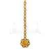 Gold coin maang tikka with crystals