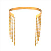 22k gold-plated tassel necklace