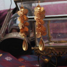 Load image into Gallery viewer, Gold Kasu Coin Drop Earrings
