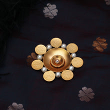 Load image into Gallery viewer, Gold Kasu Coin hair accessory
