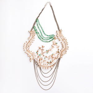 Star Trail Pearl Fern layered necklace