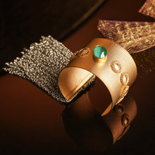 Load image into Gallery viewer, Swarovski Devotion Steel Chains and Gold Plated Cuff
