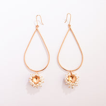 Load image into Gallery viewer, Pearl Ecstasy Gold Plated Jhallar Earrings

