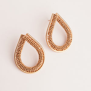 Sunset Boulevard Gold Plated Wire Drop Earrings