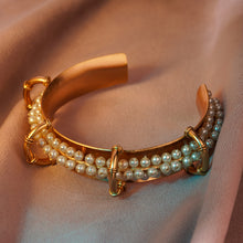 Load image into Gallery viewer, The Siren&#39;s Spell Gold Plated Pearl Cuff
