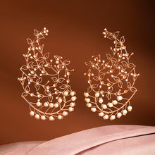 Load image into Gallery viewer, Ice Empress Pearl Fern Earrings
