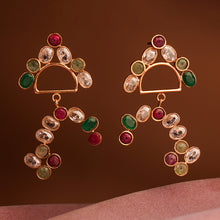 Load image into Gallery viewer, Gold Plated Rainbow Earrings
