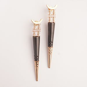 Edge of Night Gold Plated Spike Earrings