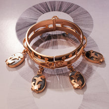 Load image into Gallery viewer, Dark Temptress Gold Plated Openable Bangle
