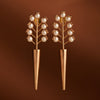 Cosmic Sabre Gold Plated Pearl Spike Earrings