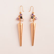 Load image into Gallery viewer, Twilight Sabre Gold Plated Spike Earrings
