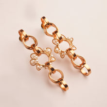 Load image into Gallery viewer, Neutron Loop Gold Plated Pearl Earrings
