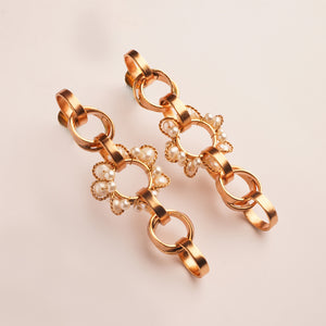 Neutron Loop Gold Plated Pearl Earrings worn by Lakshmi Manchu