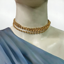 Load image into Gallery viewer, Tiya Gold plated Ball link choker
