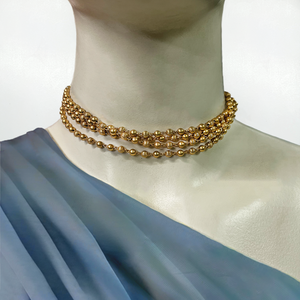 Tiya Gold plated Ball link choker