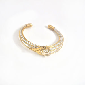 Crystal Amulet Bangle Cuff