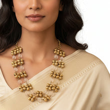 Load image into Gallery viewer, Gold and Acrylic Statement Neckpiece
