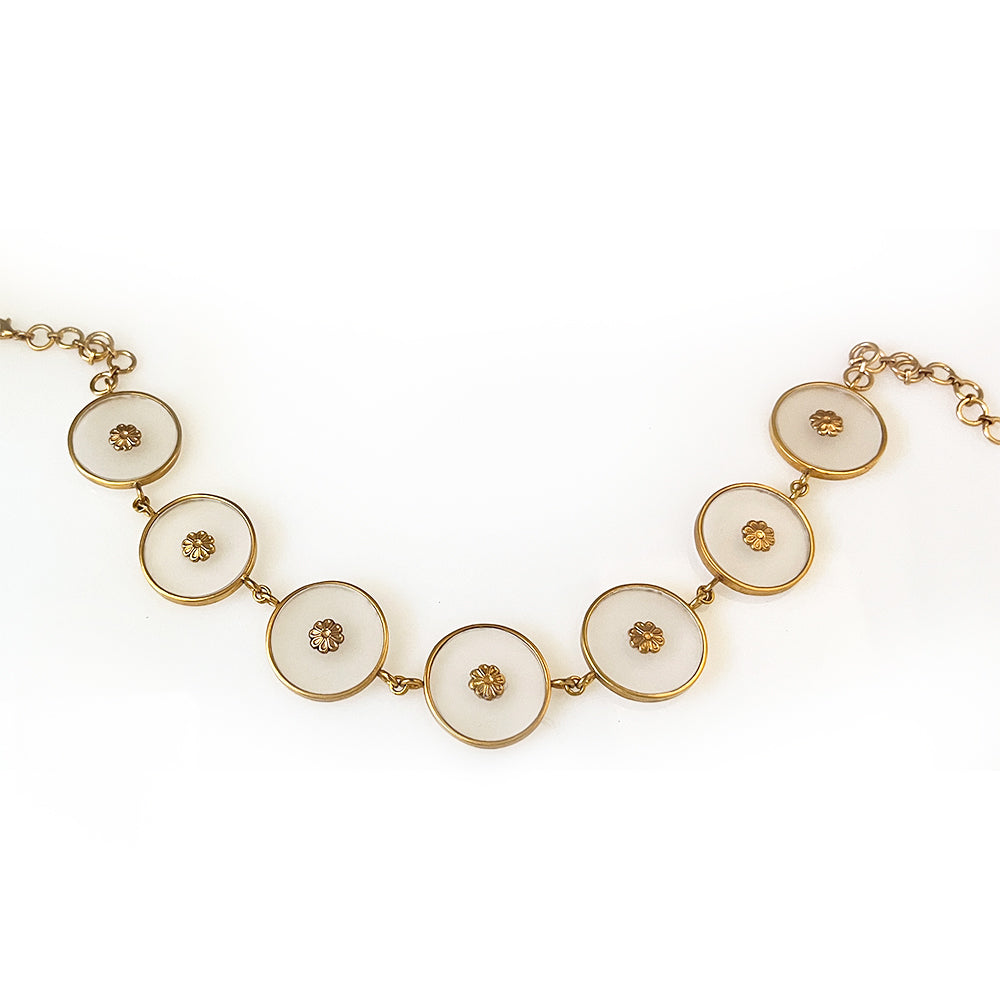 Gold Acrylic Circle Neckpiece