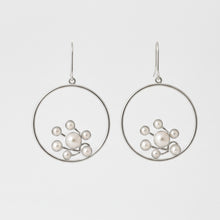Load image into Gallery viewer, Silver Pod Hoop Earrings
