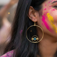 Load image into Gallery viewer, Summer soirée Gold Hoops
