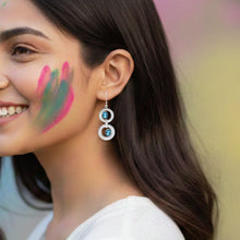 Load image into Gallery viewer, Silver Twilight Hoop Earrings
