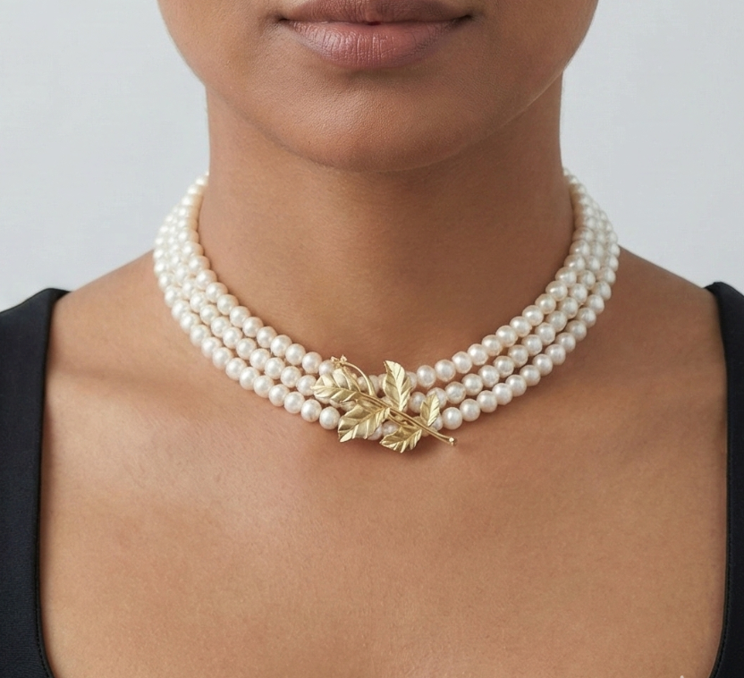 Pearl Bramble neckpiece