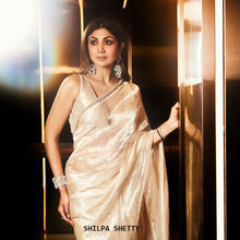 Load image into Gallery viewer, Pearl Cloud and Gemstone Gold Plated Cuff worn by Shilpa Shetty
