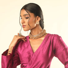 Load image into Gallery viewer, GOLD PLATED 3D CHAIN GHUNGROO CHOKER
