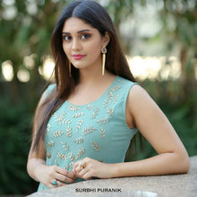 Load image into Gallery viewer, GOLD PLATED DOTTED ACRYLIC DROP AND SMALL POKE EARRING worn by Surbhi Puranik
