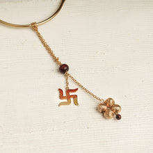 Load image into Gallery viewer, Handpainted Swastika with Metal beads Lumba
