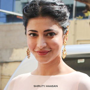 Gold Rose Vine Ear Cuffs worn by Shruti Haasan and Sonam Kapoor