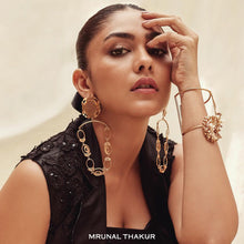 Load image into Gallery viewer, Open Cuff with Pearls and Golden Beads WORN BY MRUNAL THAKUR
