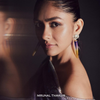 Limited Edition Coloured Acrylic and rose earring worn by Mrunal Thakur